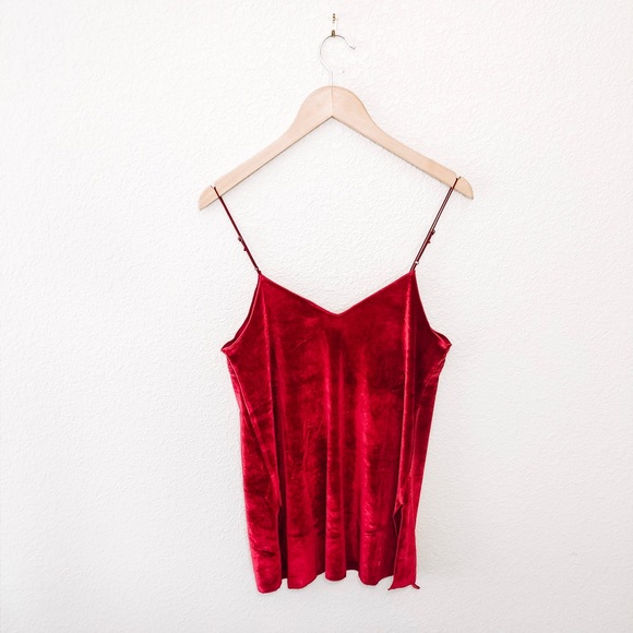 COPY - Free People Intimately Red Velvet Camisole - Picture 3 of 4